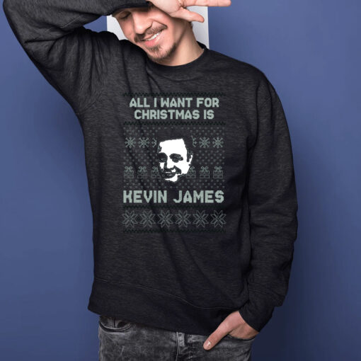 All I Want For Christmas Is Kevin James Ugly Sweater Fan T-Shirts