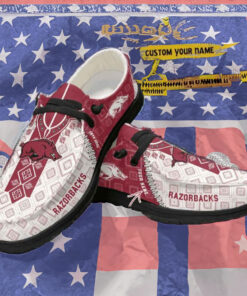 Arkansas Razorbacks Custom Name Native American Pattern HD Shoes hot