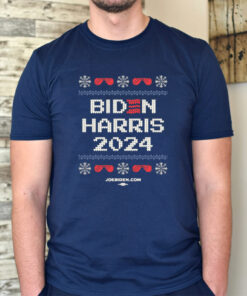 Biden Harris Cross Stitch Navy Crewneck Sweater TShirt