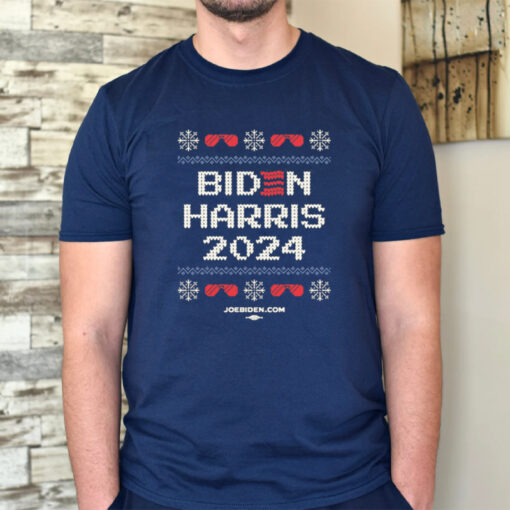 Biden Harris Cross Stitch Navy Crewneck Sweater TShirt