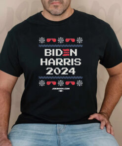 Biden Harris Cross Stitch Navy Long Sleeve TShirt