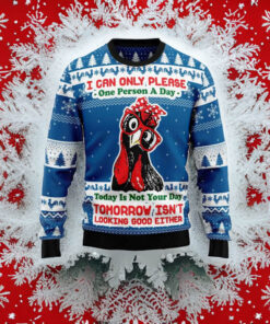 Chicken I Can Only Please Ugly Christmas Sweaters