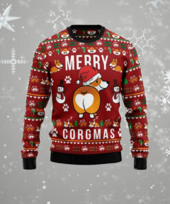 Corgi Merry Corgmas Ugly Christmas Sweaters