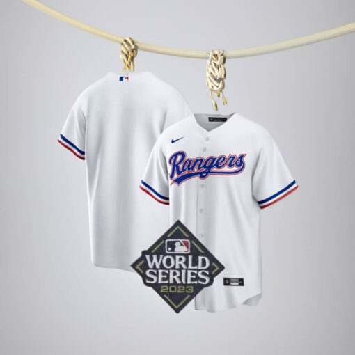 Texas Rangers World Series Champions 2023 White Home Blank Replica Jerseys