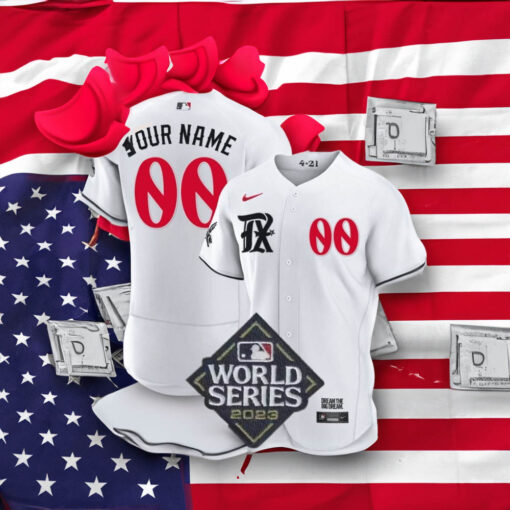 Texas Rangers World Series Champions Custom Player City Connect Jersey – White