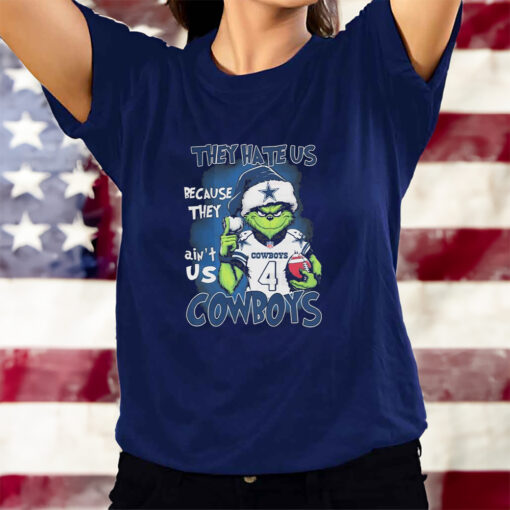 They Hate Us Because Ain’t Us Dallas Cowboys The Grinch Christmas T-Shirts