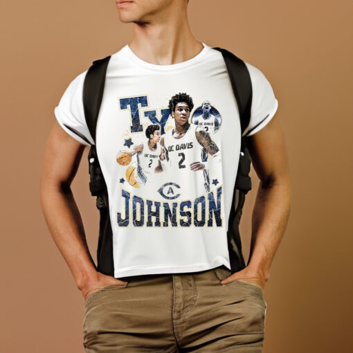 Ty Johnson UC Davis Aggies Basketball Vintage T-Shirts