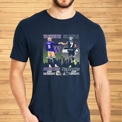 Washington Huskies On Saturdays And Seattle Seahawks On Sundays Shirt