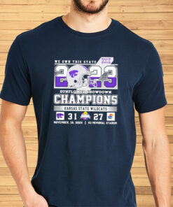 We Own This State Helmet 2023 Sunflower Showdown Champions Kansas State Wildcats Football Shirt