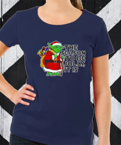 Yoda The Seaon To Be Jolly It Is Christmas TShirt