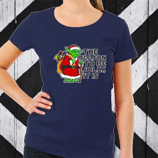 Yoda The Seaon To Be Jolly It Is Christmas TShirt