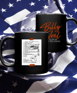 Billy Joel 12-19-23 MSG Set List Black Mug Cup