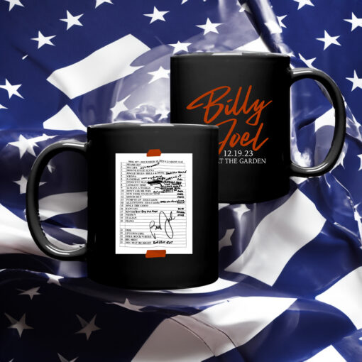 Billy Joel 12-19-23 MSG Set List Black Mug Cup