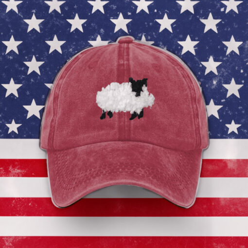 Black Sheep Embroidered Vintage Hat Cap