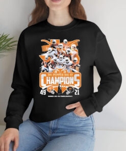 Texas Longhorns Team 2023 Dr Pepper Big 12 Champions 49 21 Oklahoma State T-Shirts