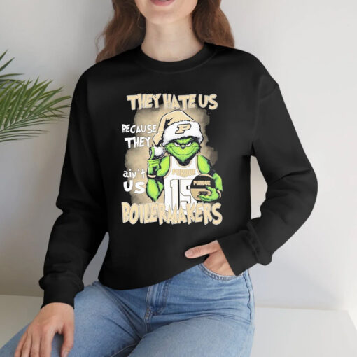 The Grinch They Hate Us Because Ain’t Us Purdue Boilermakers Christmas T-Shirts