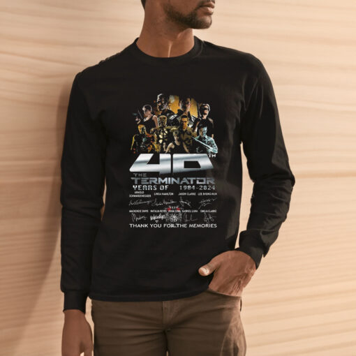 The Terminator 40 Years Of 1984 – 2024 Thank You For The Memories Shirt