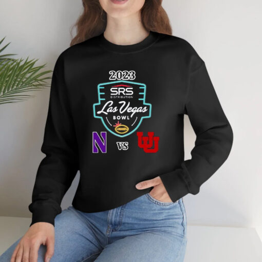 Utah Utes Vs Northwestern Wildcats Srs Distribution Las Vegas Bowl 2023 Logo T-Shirts