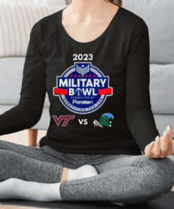 Virginia Tech Hokies Vs Tulane Green Wave Military Bowl 2023 Logo Shirt