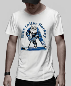 Wolf Blue Collar Hockey TShirt