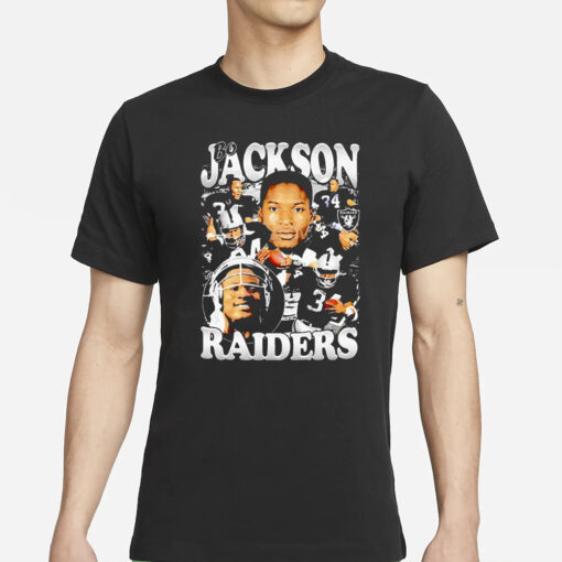 Bo Jackson Raiders Football Retro T-Shirts