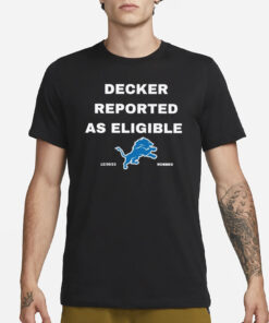 Decker Reported As Eligible T-Shirts
