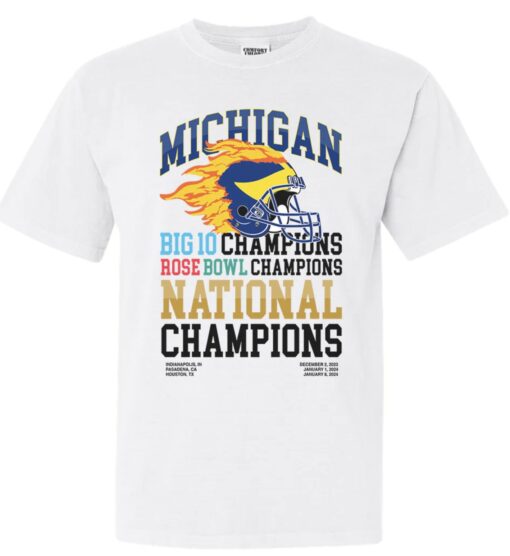 Michigan Big Ten Rose Bowl National Champions Barstool T Shirt