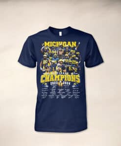 Michigan Wolverines National Champions 2023 2024 Signature T-Shirts