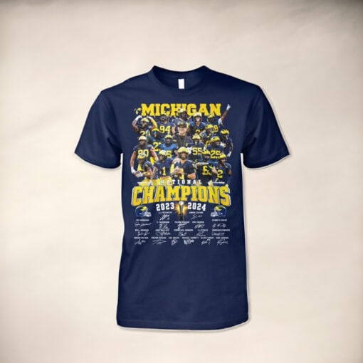 Michigan Wolverines National Champions 2023 2024 Signature T-Shirts