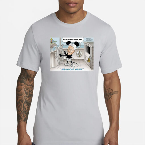 We're Almost There Kids Steamboat Willie T-Shirt